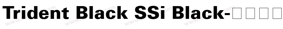 Trident Black SSi Black字体转换